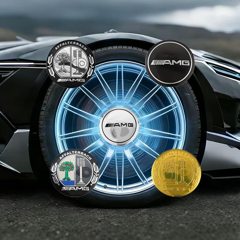 MITV3 4Pcs 56MM Car Emblem Wheel Hub Center Cap Sticker Rim Badge Cover For Benz AMG Sprinter W201 W210 CLS GLB EQE GLK GLE Class A180