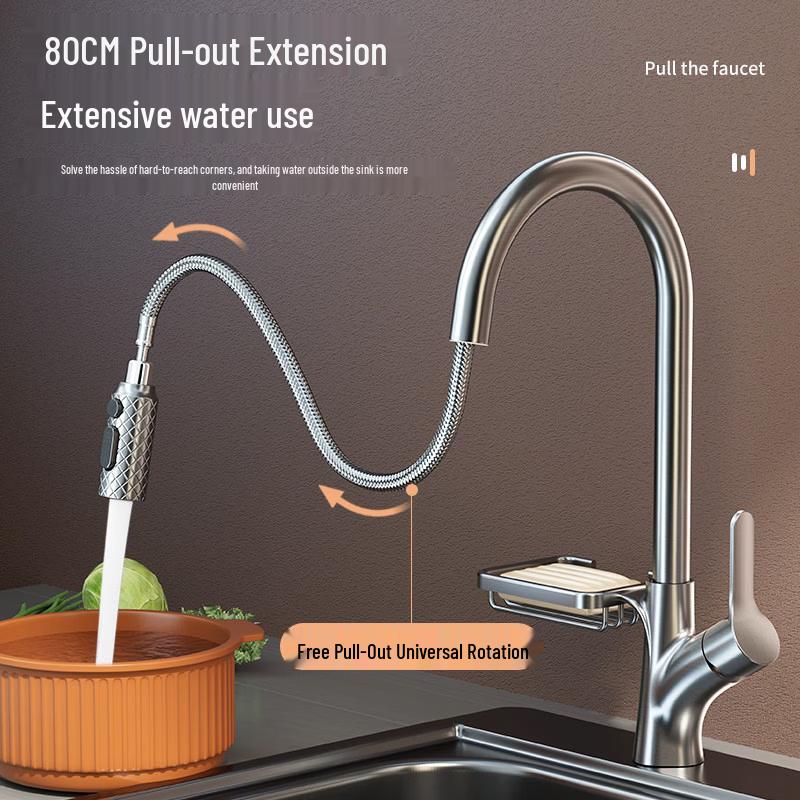 Copper Kitchen Pull-Out Faucet