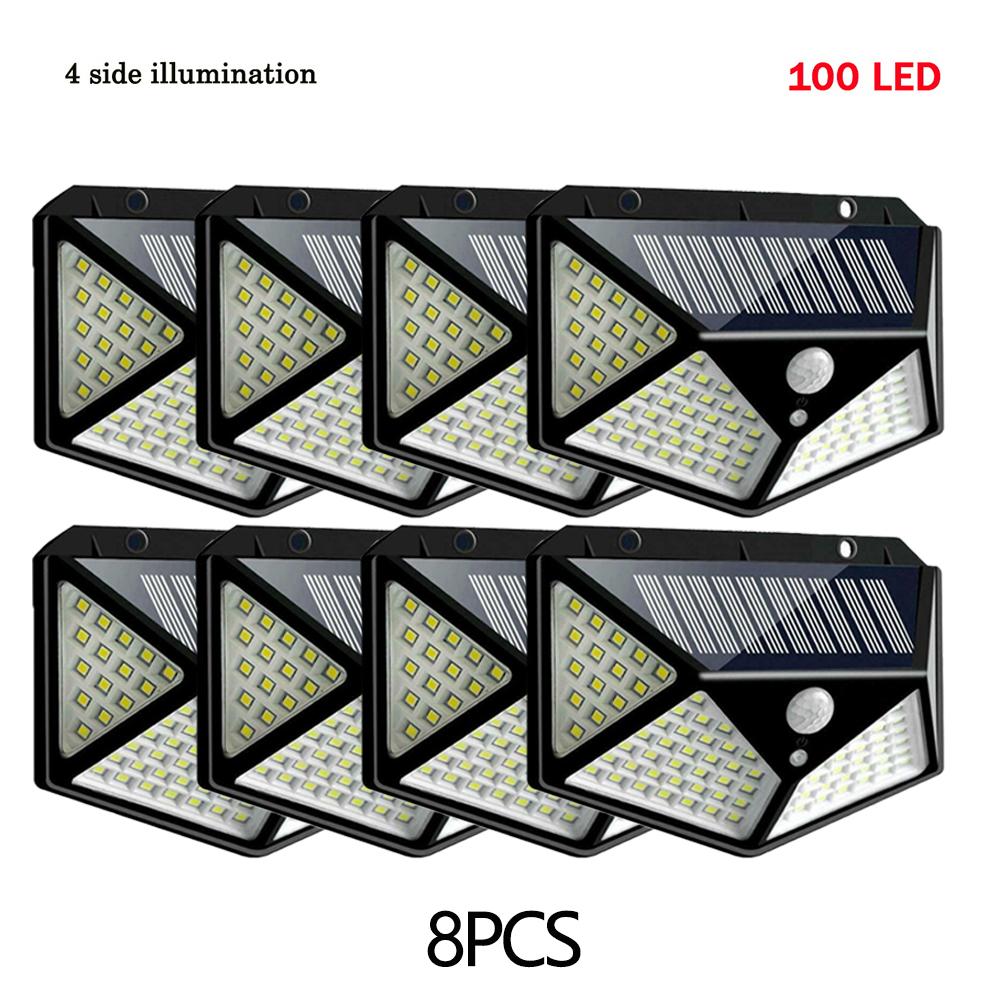 1/2/4/6/8/10 шт. многофункциональные светодиодные солнечные фонари с датчиком движения наружные водонепроницаемые декоративные настенные светильники с углом освещения 180 градусов