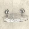 Bathroom Corner Storage Rack Transparent Triangle Shape Thick Punch-free Anti-slip Strong Suction