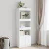 VidaXL High Buffet 63x33x180 Cm White Engineered Wood, Bookcase, Modern Bookcase, Bookshelf, 3309600