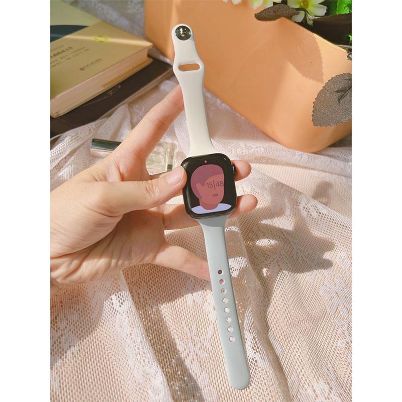Тонкий силиконовый ремешок для Apple Watch 46 мм Band 44 мм 45 мм 38 мм 42 мм 49 мм Bracelet iWatch Correa Serie 8 7 6 5 SE 4 9 10 ultra 3 2