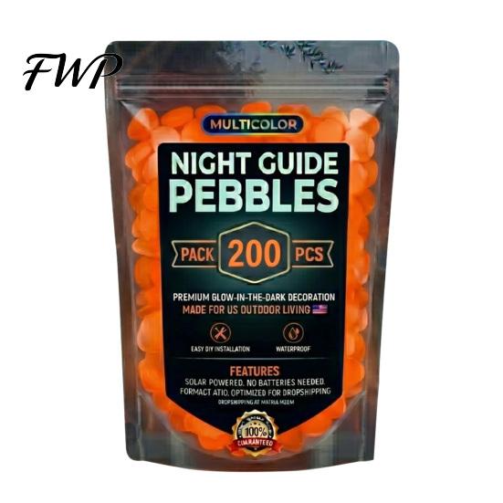 Glow Garden Stones Outdoor Resin Glow-in-the-Dark Pebbles, Night Guide Luminous Stones, Decorative Aquarium Fish Tank Rocks, in The Dark Planter