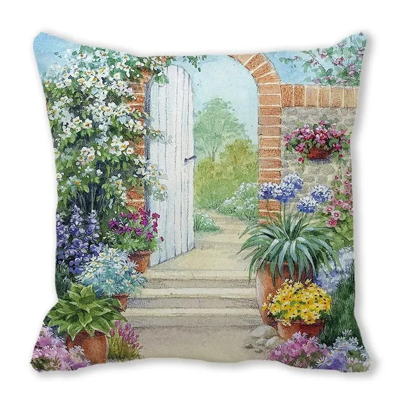 Домашний Декор Весенне-Летняя Наволочка Животное Кошка Собака Утка Овца Принт Чехол для Подушки Диван Полиэстер Фунда Де Альмоада