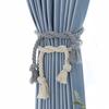 Cross-Border Minimalist Cotton Rope Curtain Tiebacks with Tassels - American Country Style