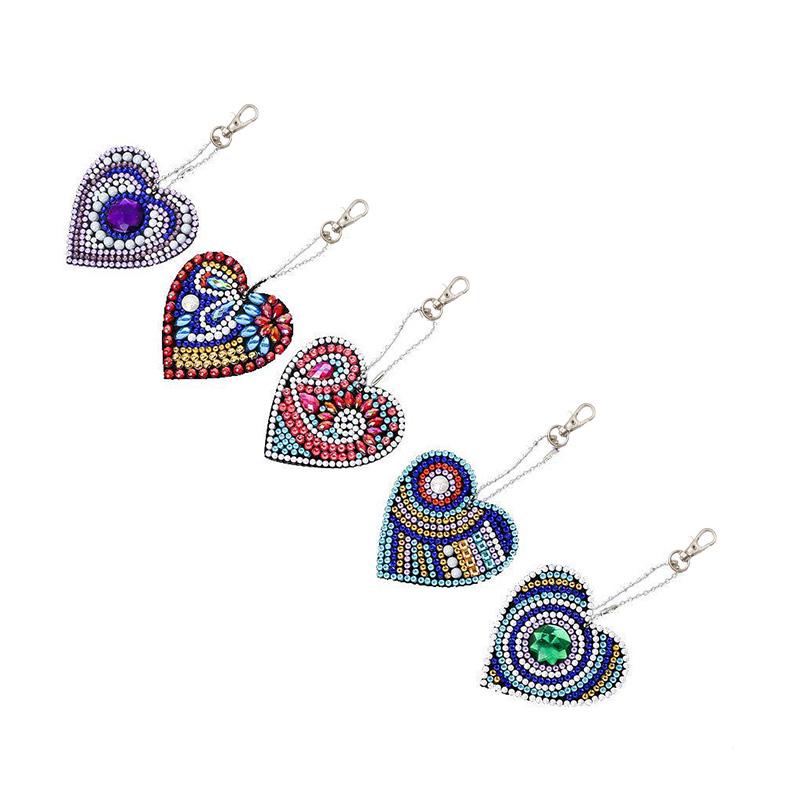 Брелок с вышивкой в виде мультфильма с бриллиантами, популярная картина с бриллиантами, подарки, брелок ручной работы, 1 комплект, сделай сам, 5D