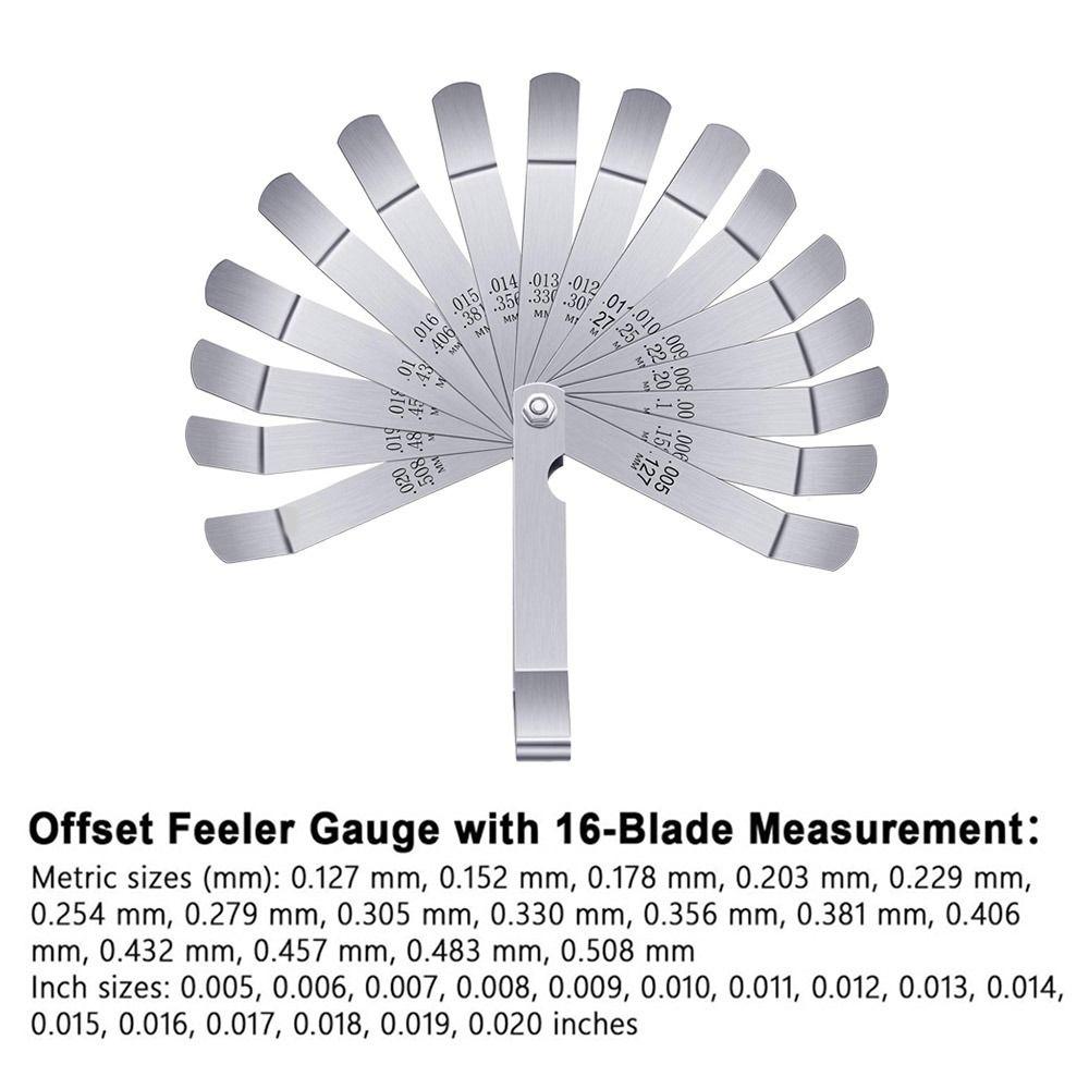 Stainless Steel Feeler Gauge Metric and Imperial Measuring Gap Width/Thickness  Spark Plug