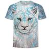 3D индивидуальные крутые футболки с рисунком гепарда, летняя модная футболка с леопардовым принтом, мужские повседневные футболки с короткими рукавами и принтом, топы