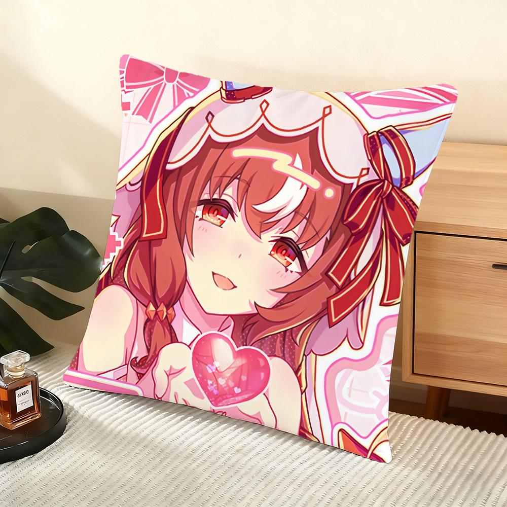 U-Umamusume Cushion Cover Soft Short Plush Pillow Cover Smooth Cozy Texture Aesthetic Cushion Case Home Decor