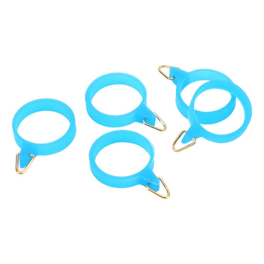 5PCS with Rubber Circle Bait Hook Holder High Elastic Fishing Hook Holder for Outdoor Fishing