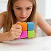 4 шт. Кубик из муки Сжимающая игрушка Мягкий эластичный ТПР Медленно поднимающийся кубик Сенсорная игрушка Снятие тревоги Мячик от стресса Призы для класса Подарки на вечеринку