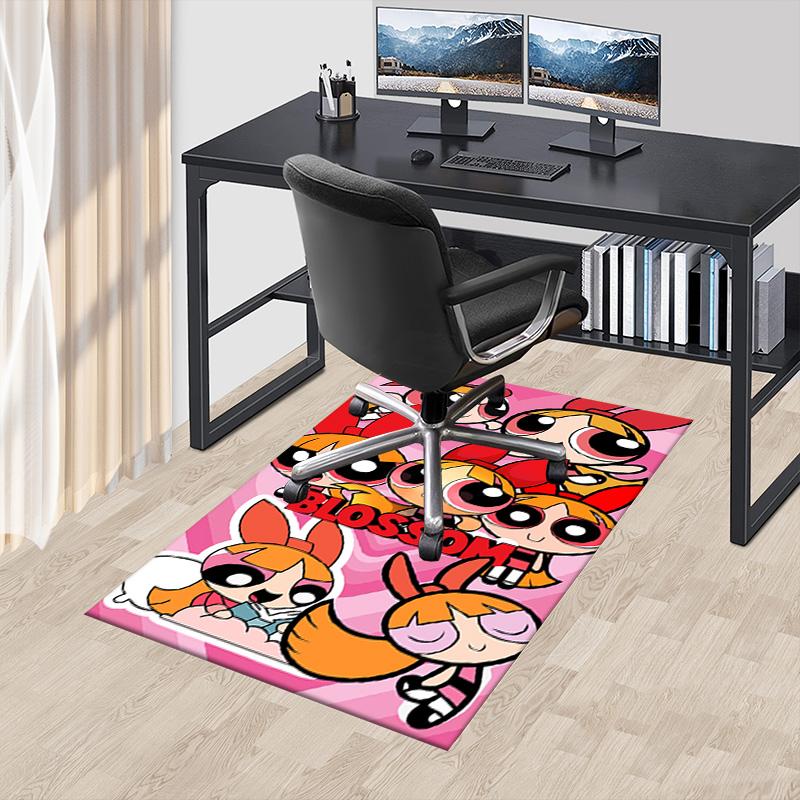Powerpuff Girls Adventure Carpet For Playroom Bedroom Living Room Sofa Home Decorkids Game Area Rug Nonslip Floor Mat