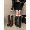 Temperament Versatile Thick-soled Heightening Boots Autumn New Trouser Boots Hot Girl Big Head Boots Women