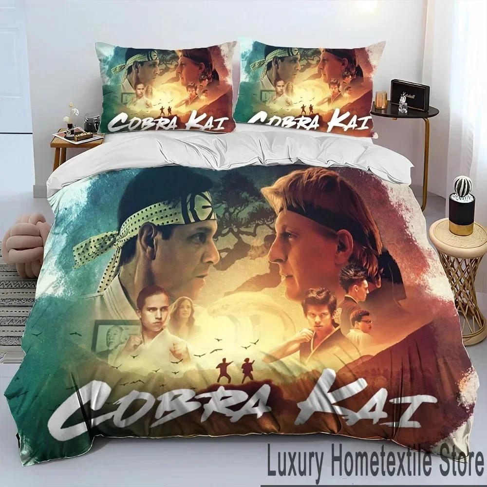 3D Cobra Kai Amanda TV Карате одеяло комплект постельного белья, пододеяльник комплект постельного белья пододеяльник наволочка, комплект постельного белья размера King Queen для детей