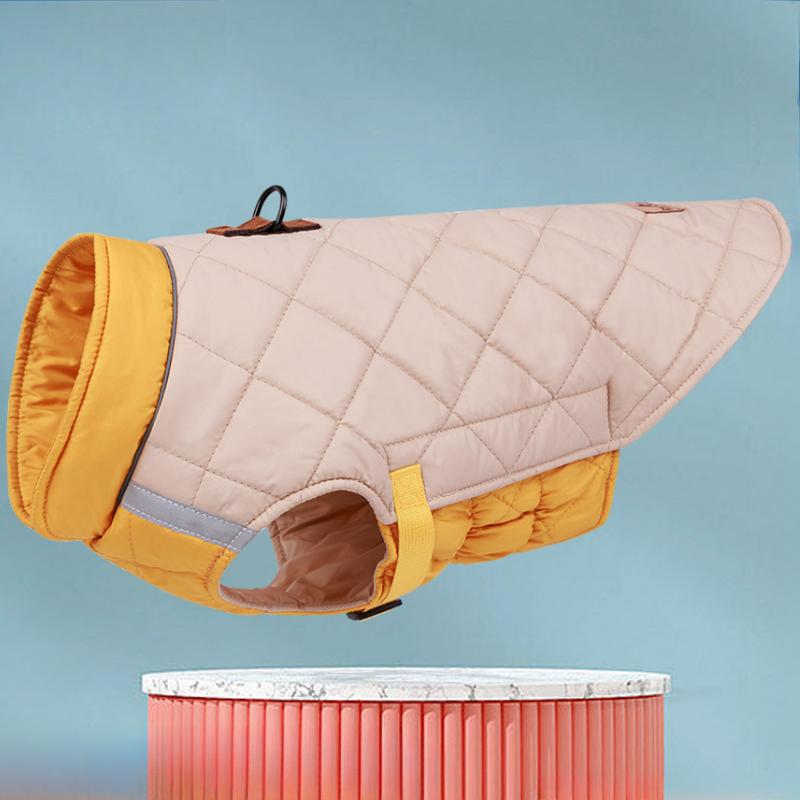 НОВАЯ Зимняя одежда для собак на заказ Утепленная одежда для питомцев со светоотражающими полосами Хлопковая куртка для щенка Декоративная куртка для питомца