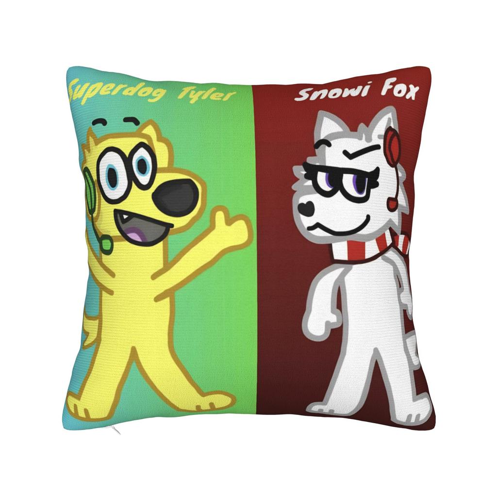Tylers And Snowi Gaming Pillowcase Stuff Printed Cushion Cover Decorative Throw Pillow Case Cover Home Multi Size