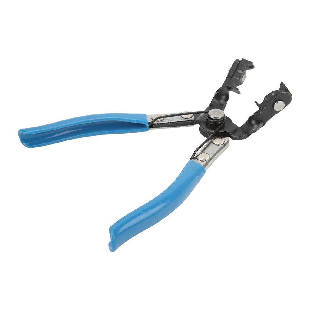 Клещи для хомутов углового типа с поворотными губками и подпружиненными ручками, универсальные для шлангов типа Clic R