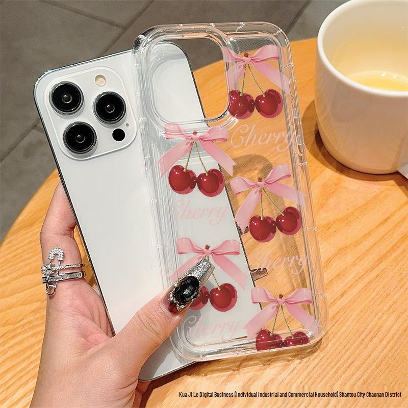 Розовый Бант Вишня Чехол для iPhone для iPhone 17/16/15 Pro Max & 11/12/13/14