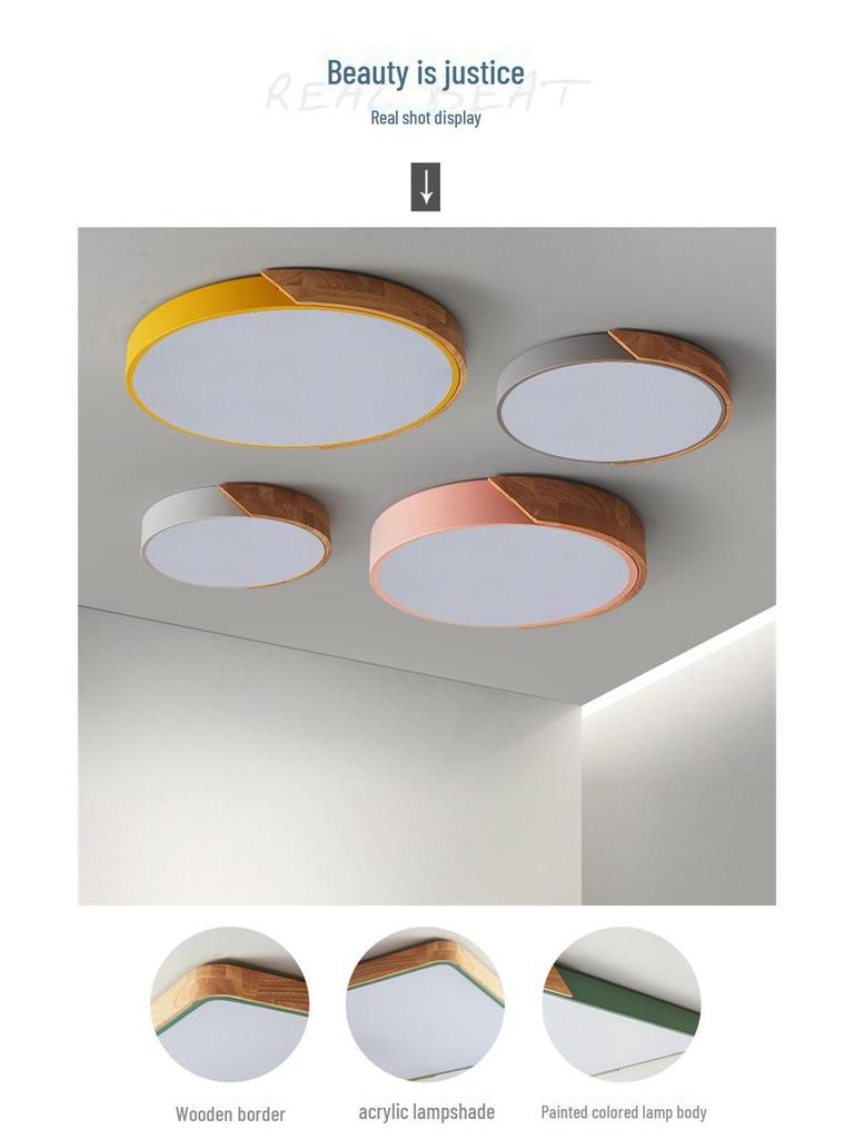 Customized Nordic Macaron LED Ceiling Lamp for Children's Bedroom
