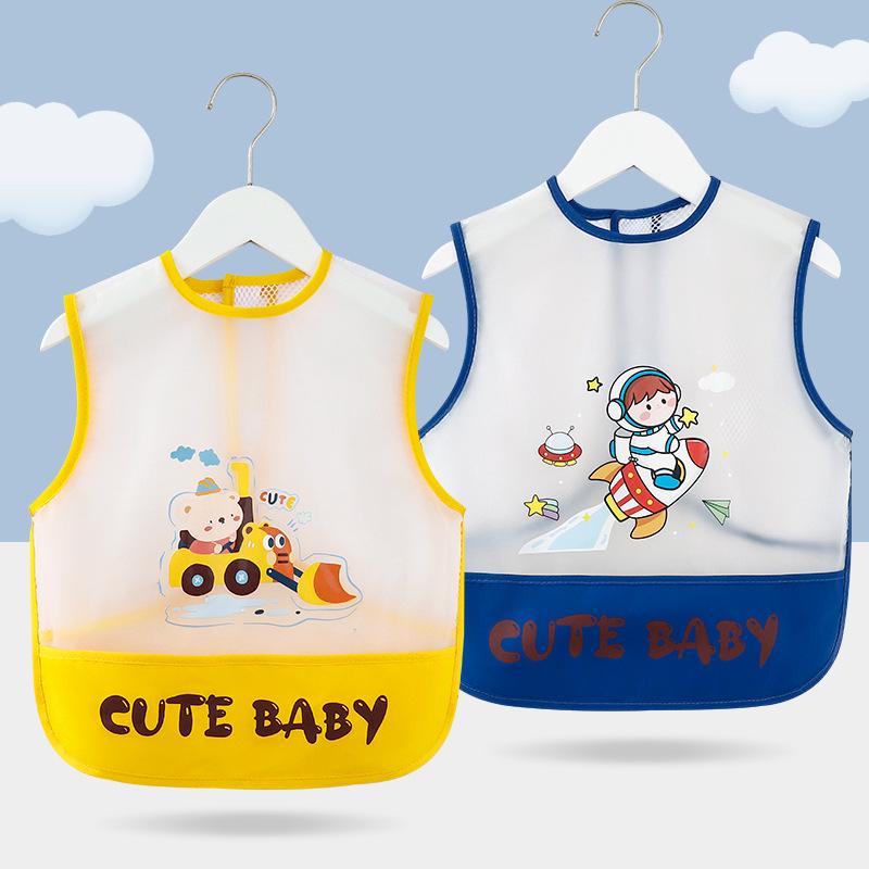 Дышащий сетчатый детский слюнявчик: Водонепроницаемый, Не требующий стирки, Защищающий от грязи слюнявчик для младенцев и детей