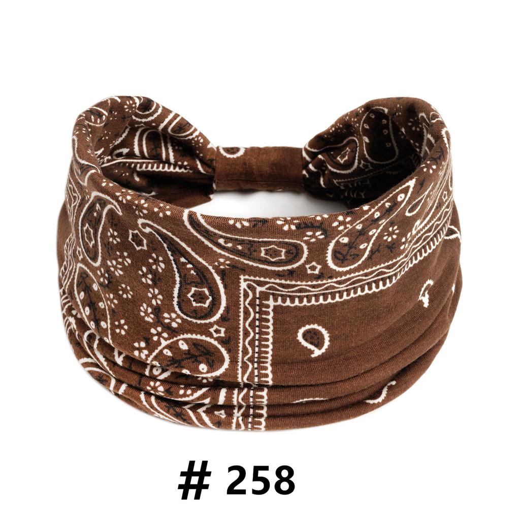 Boho Headbands Wide Knot Hair Scarf Floral Printed Hairband Elastic Turban Headwrap Stretch Head Bands Bandana Fashion Hair Accessories for Women