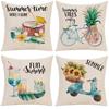 New Summer Linen Pillowcase Fruit Printed Sofa Car Pillow Cushion Cover