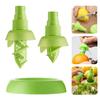 2Pcs Lemon Juice Sprayer Set Manual Citrus Spray with Holder Plate Green Citrus Sprayer for Salads Seafood Vegetables Lime Squeezer for Juices