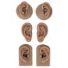 3 Pairs Silicone Ear Model Soft Flexible Simulation Human Ear Model for Piercing Practice Jewelry