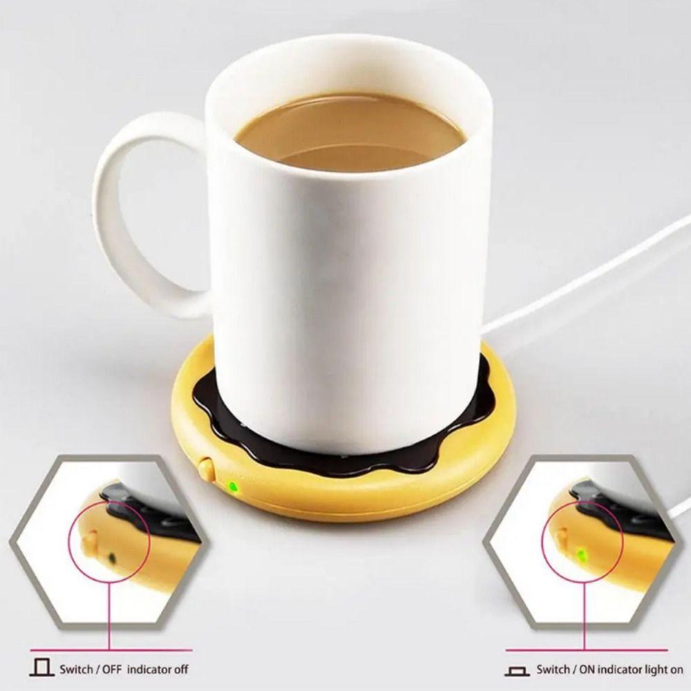 Милый USB Изолированный Термостатический Коврик Изысканный Сладкий Пончик Теплый Коврик для Чашки Подставка для Чайной Чашки Настольный