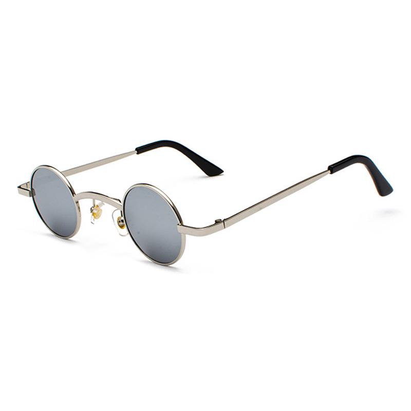 SHAUNA Wide Bridge Retro Rock Punk Sunglasses Classic Small Round Clear Red Sun Glasses UV400