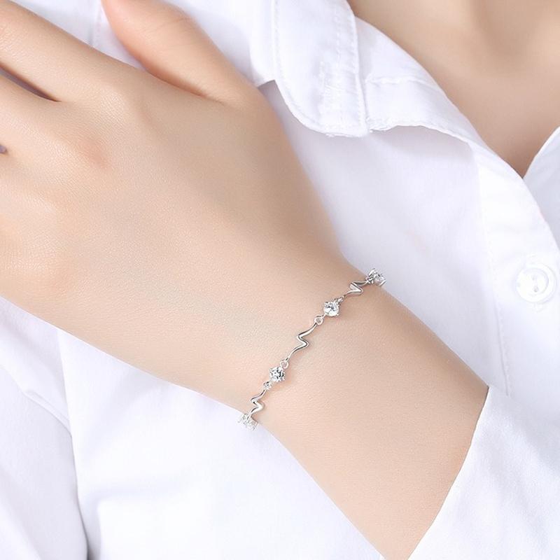 Sace Gems Цирконовый браслет, ювелирные изделия, геометрические бусины, браслеты-цепочки, модный тонкий свадебный подарок для подруги, женщины