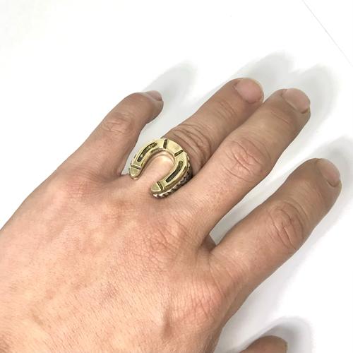 Helldorado Brass Horseshoe Ring (Type A)