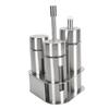 Spice Shaker 304 Stainless Steel with Viewing Window Pepper Shaker for Restaurant Home BBQ Salt 3 Bottle