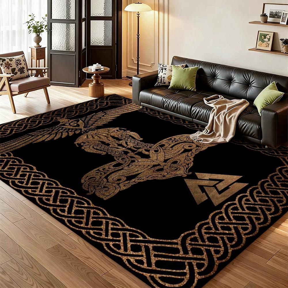 Odin Norse Poetic Edda Indoor Rug Soundproof Noisereducing Carpet For Bedroom Study Home Decor Holiday Gift