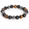 Bracelet - GOBRO - Tiger's Eye - Hematite - Black Obsidian - Unisex
