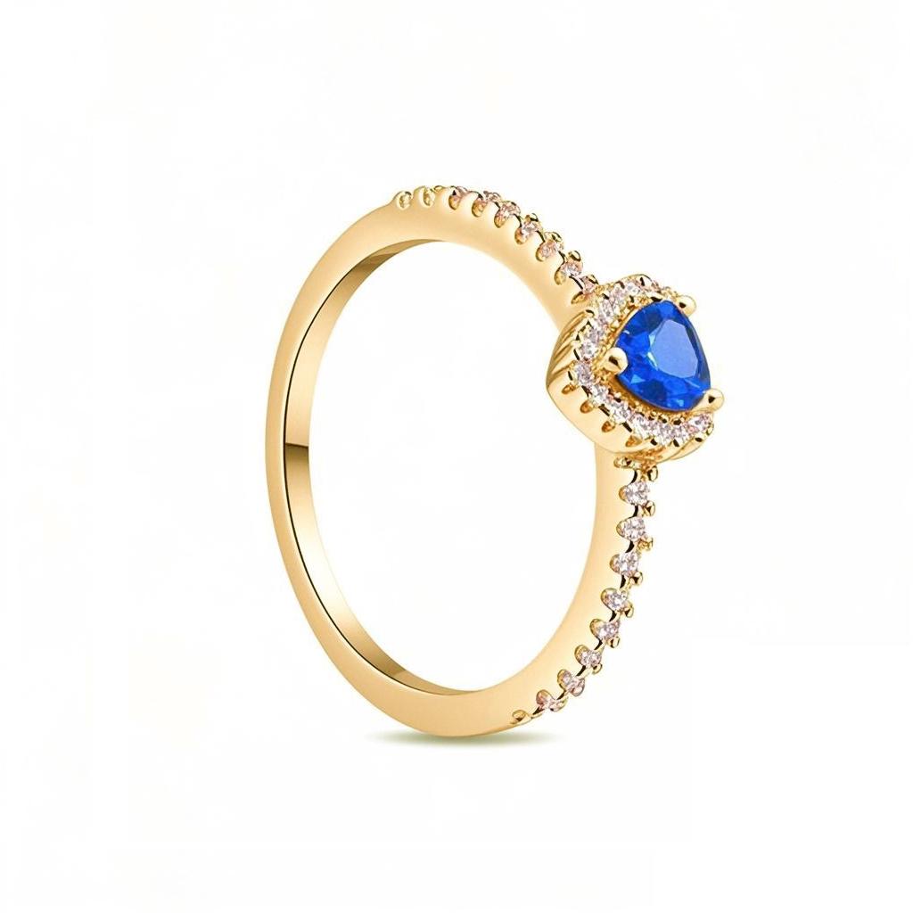 New 925 Silver Charm Pink Blue Green Black Heart-shaped Rings Women Rings Fine Jewelry Fashion Mother Gifts
