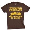Funny Taco Shirt, Weekend Forecast, Mens Mexican Party Tee