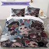 The Binding of Isaac Pattern Bedding,Quilt Set Quilt Cover Pillowcase Home Birthday Gift (1*duvet cover+2*pillowcase,without core)XSJT0917027
