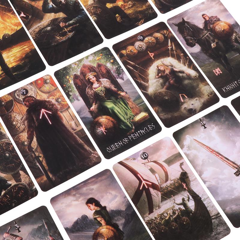 80 карт Таро Руническое Таро Полная английская колода Настольная игра Семейная вечеринка Бумажная карточная игра Интерактивная Fo