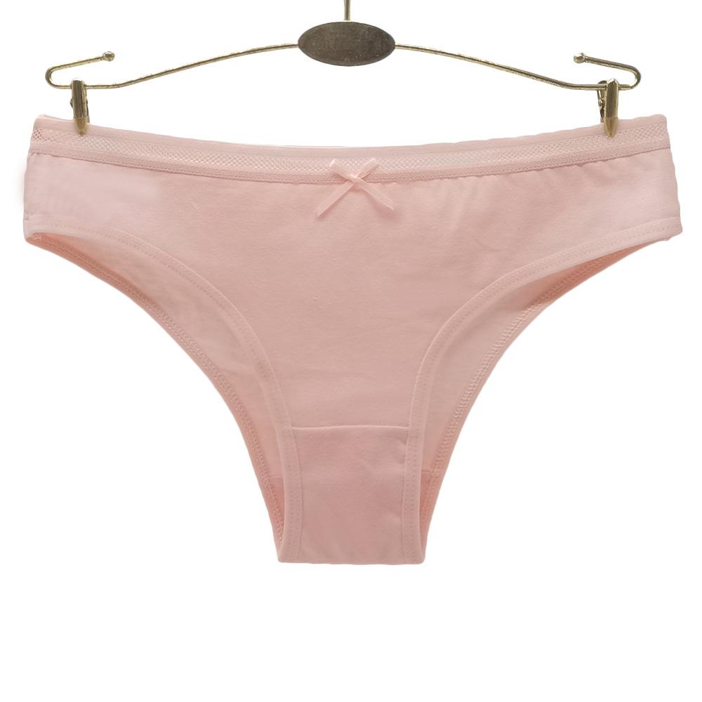 Cotton Underwear Women Sexy Briefs Knickers Ladies Panties Solid Color Low Rise Lingerie 6 Pcs/lot