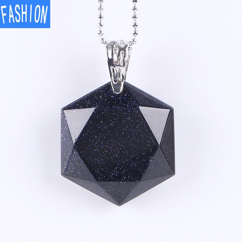 Звезда Давида срезанный угол натуральный полудрагоценный камень шестиконечная звезда иудаизм кристалл кулон ожерелье