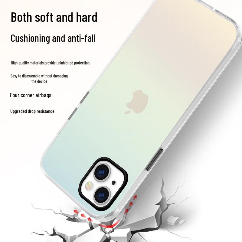 Anti-Drop Gradient Frosted Silicone iPhone Case