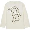 Новая унисекс футболка MLB Boston Red Sox МЕГА ЛОГО Цвет: Кремовый 3ATSB0544-43CRS