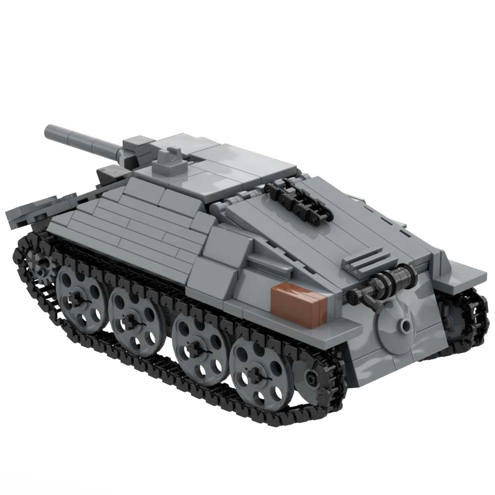 Военная модель Второй мировой войны Hetzer Jagdpanzer 38t Sd.Kfz. 138/2 Игрушки-конструкторы Армейские Военные Кирпичики 2 Фигурки Солдат Подарок для Детей