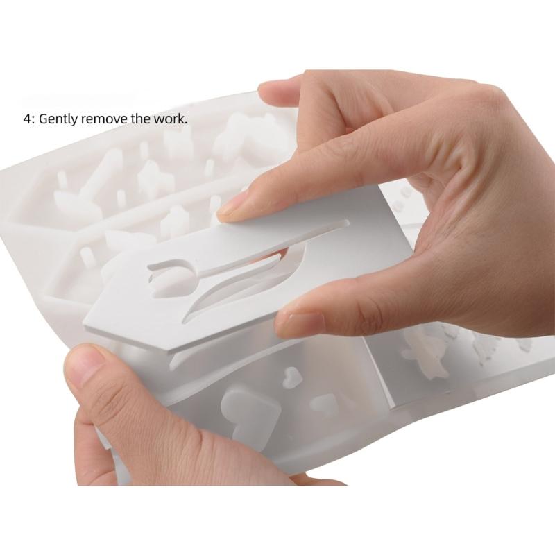 3D Silicone House Candle Holder Mold Handmade Crafting Moulds Hollow House Moulds for Resin Crafts and Home Decoration