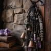 Bohemian Witchcraft Hanging Ornaments Witch Door Bell Decoration, Boho Sun Catchers, Retro Wind Chime, Pentagram Star Moon Decorative Tassel Pendants