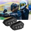 BT-12B Мотоциклетный шлем Интерком Bluetooth 5.0 + CSR Гарнитура 2000 мАч Аккумулятор Громкая связь для полного/половина лица шлема для езды на велосипеде Общение Воспроизведение музыки