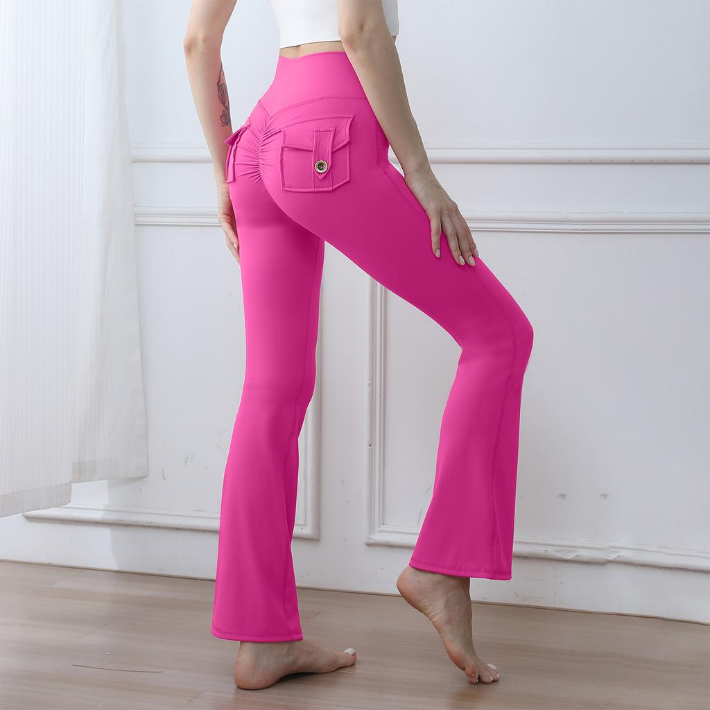 Новые повседневные рабочие штаны для йоги, длинные брюки, облегающие спортивные брюки для поднятия бедер, одежда для йоги, фитнес-брюки для женщин