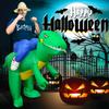 Dinosaur costume disguise self-inflating inflatable dinosaur t-rex costume