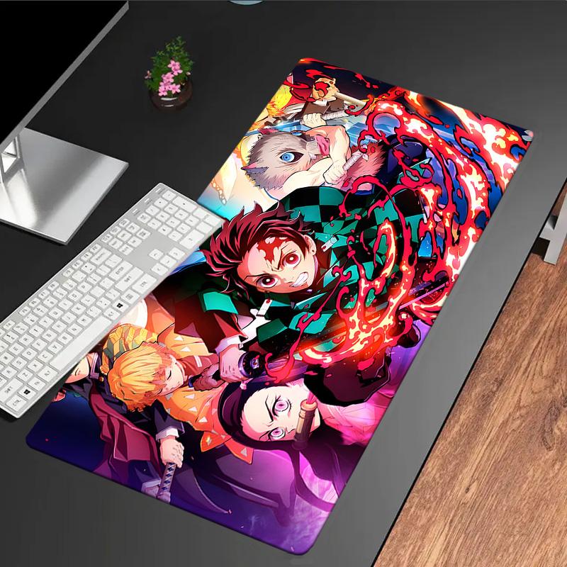 Powerful Demon Anime Mouse Pad, Rubber Base, Mouse Pad for Gamers and Office Use, Gaming Desk , Easy To Clean Mat Christmas fan gifts